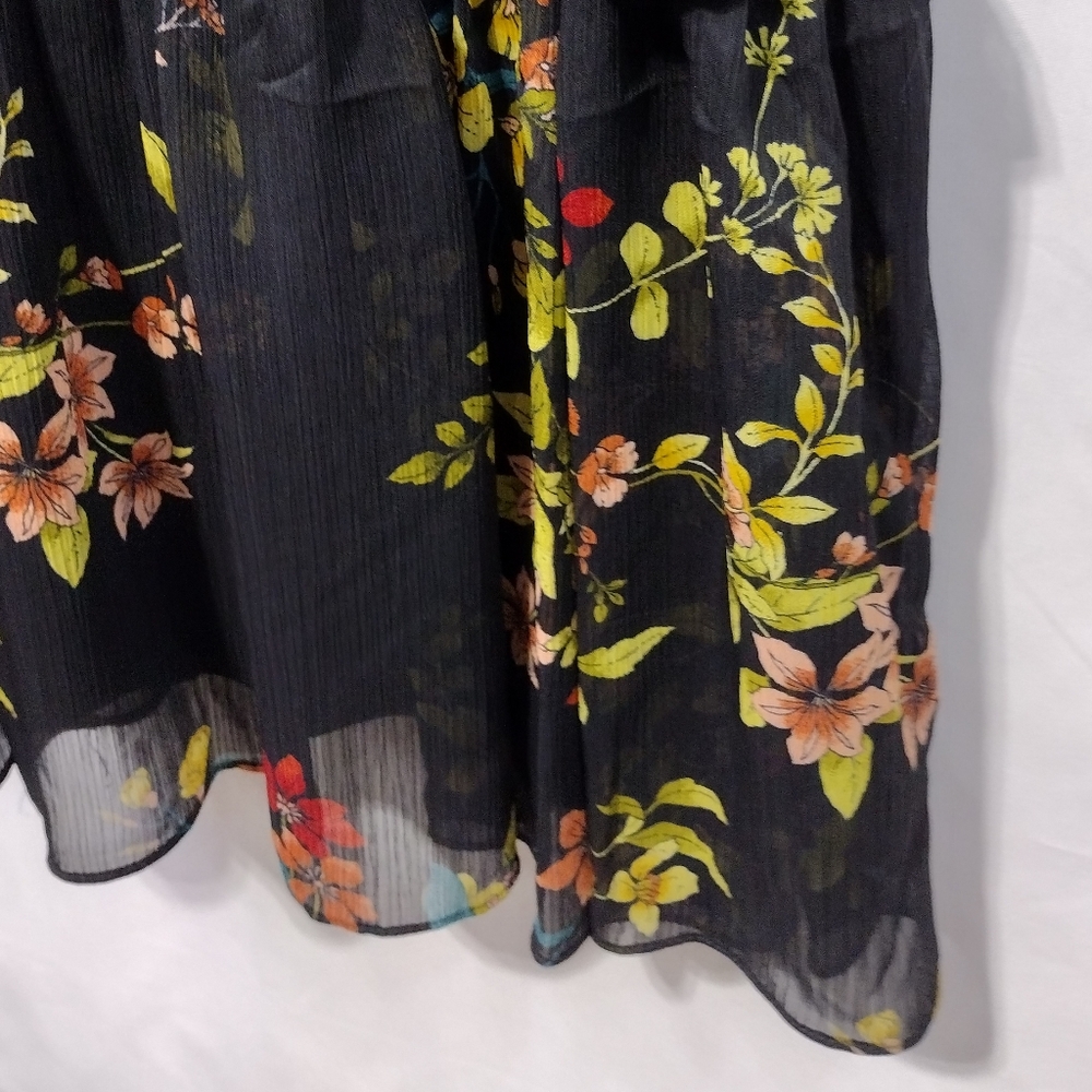Tommy Hilfiger Floral Dress Women's 12 Multicolor Artsy Cottagecore Peasant - Picture 4 of 10